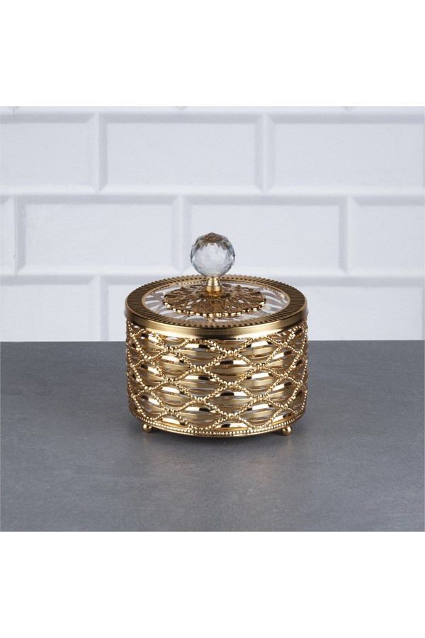 USTAOGLUHOME-13 CM NIL ROUND CANDY RACK WITH LID 1