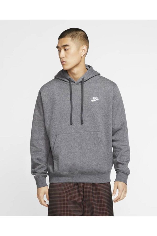 Nike Bv2654 071 Sportswear Club Fleece Hooded Gray Unisex Sweatshirt Trendyol