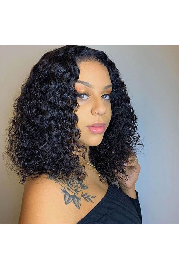 Choice Bob Cut 13x4 Deep Wave Lace Front Wig Wet And Wavy Human Hair Wigs For Black Women Brazilian Trendyol