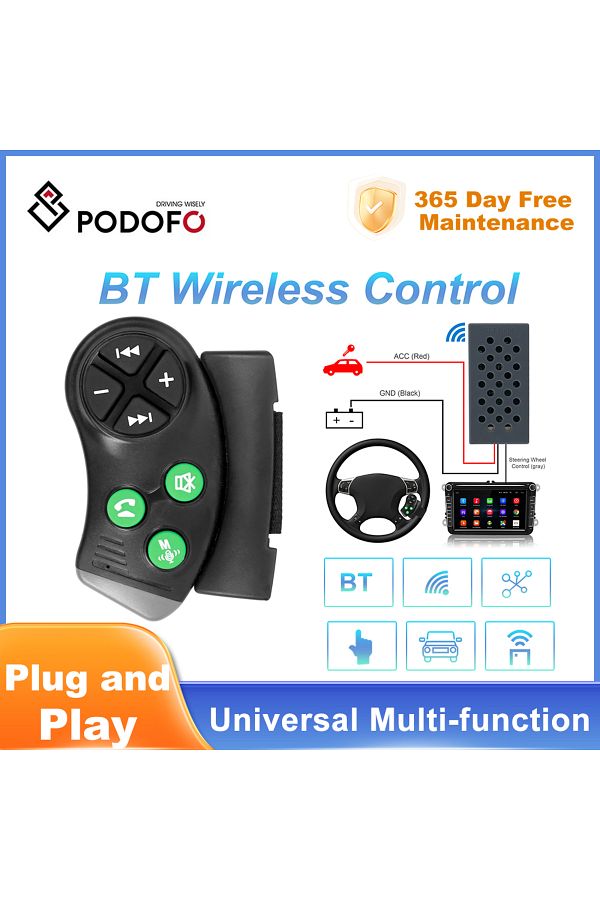Choice-Podofo Universal Multi-function Car DVD GPS music Player BT Wireless Remote Controller Bluetooth ... 1