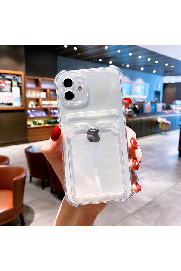Choice-Wallet Card Holder Clear Soft Case For iPhone 11 13 12 14 15 Pro Max X XS XR 7 8 Plus SE 2020 202... 1