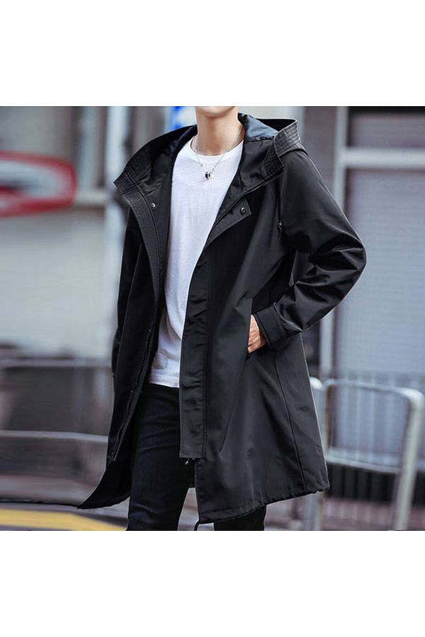 Windbreaker trench coat mens cheap