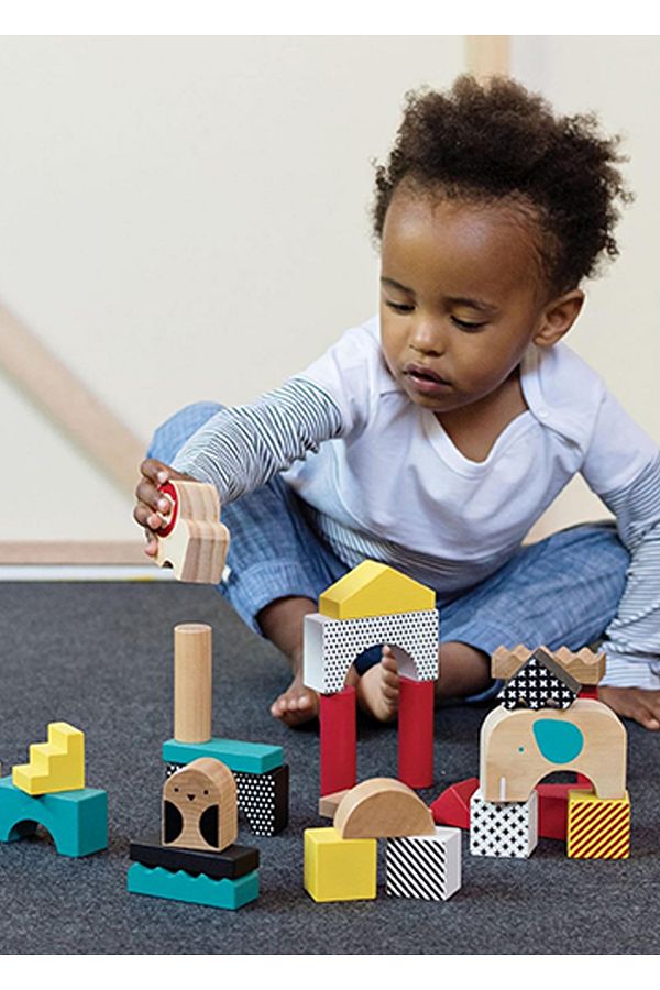 Petit Collage Animal Town Wooden Block Set Trendyol