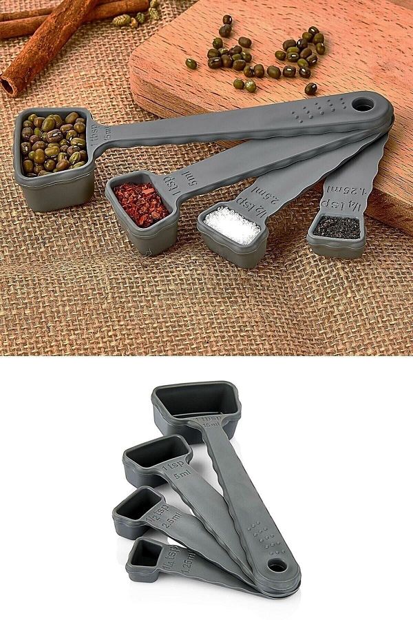 Dükkanönü-Practical Set of 4 Spoons - Adjustable Size Kp-110 1