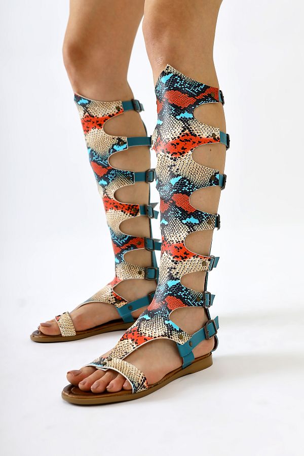 Snakeskin gladiator sandals new arrivals