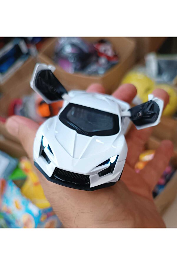 LRS STORE Die cast Sesli Işıklı Metal Masarati 12 Cm Oyuncak Araba Çek Bırak Model Araba Kapılar Açılır