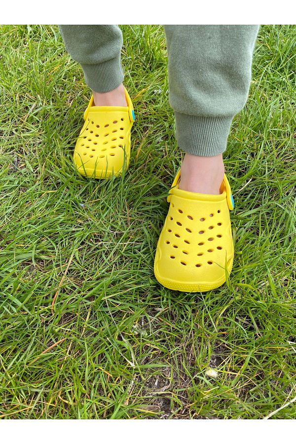ZERDALİFE-Children's Yellow Non-Slip Sole Soft Flexible Slippers 1