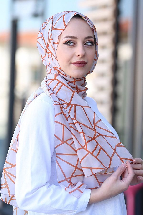 Stella-Triangle Pattern Chiffon Fresh Shawl Powder 1