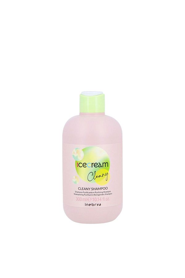 Inebrya Ice cream-(Cleany) 300 ml Scalp Shampoo - Earthquake Keyizmir for Sensitive and Dirty Hair 1