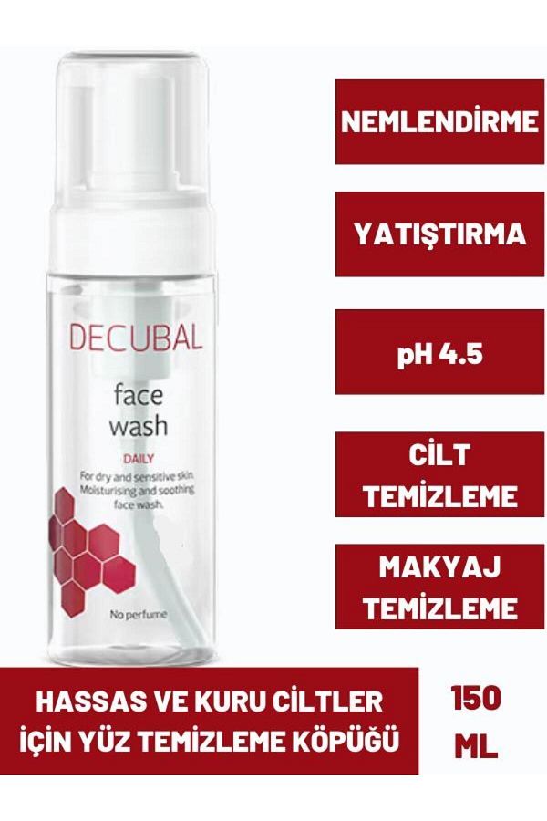 Decubal-Face Wash Facial Cleansing Foam for Sensitive and Dry Skin 150 ML 1