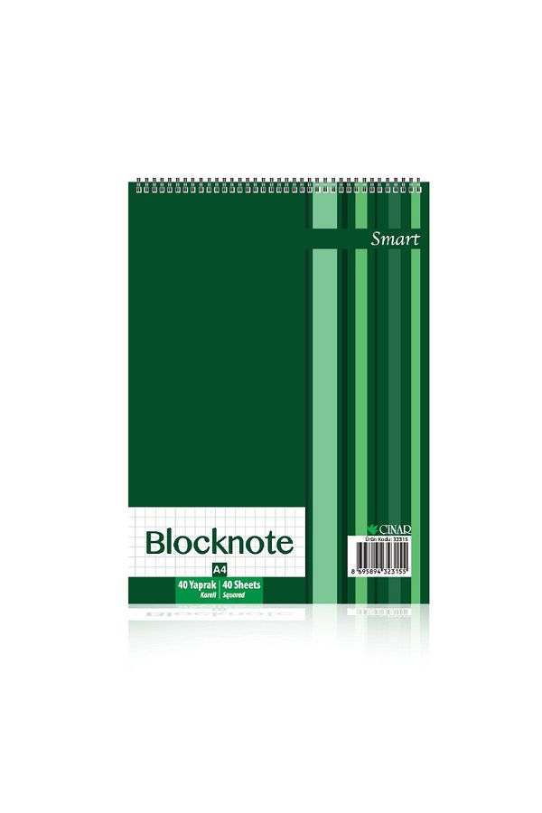 ÇINAR DEFTER-Çinar Smart A4 40 Yp Checked Notebook 32313 1