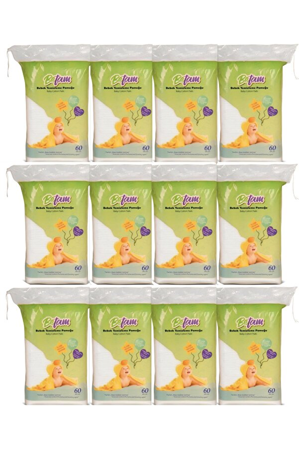 Betam Bebek Temizleme Pamuğu 60 lı x 12 Adet