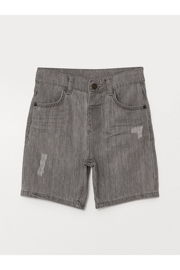 LC Waikiki-LCW Baby Boy Jean Shorts - Basic Model with Elastic Waist 1