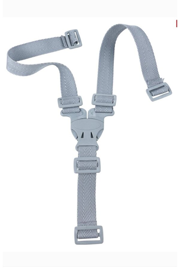 Dolu Evrensel 3 Noktalı/kollu Mama Sandalyesi , Birçok Puset Için Emniyet Kemeri Gri(60 CM)