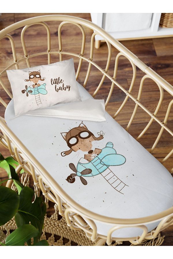 Luggi Baby Little Pilot 3 Piece Side Crib Bedding Set Mother Trendyol
