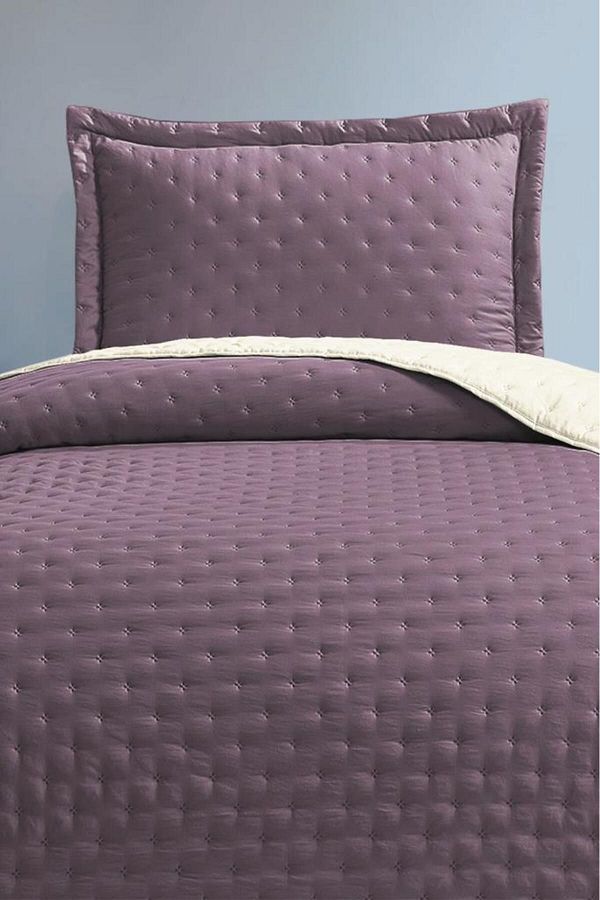 Çeyiz Diyarı-Soft Double Sided Single Bedspread Plum 1