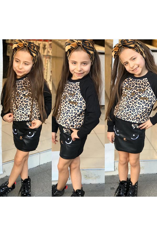 Embroidered leather skirt store