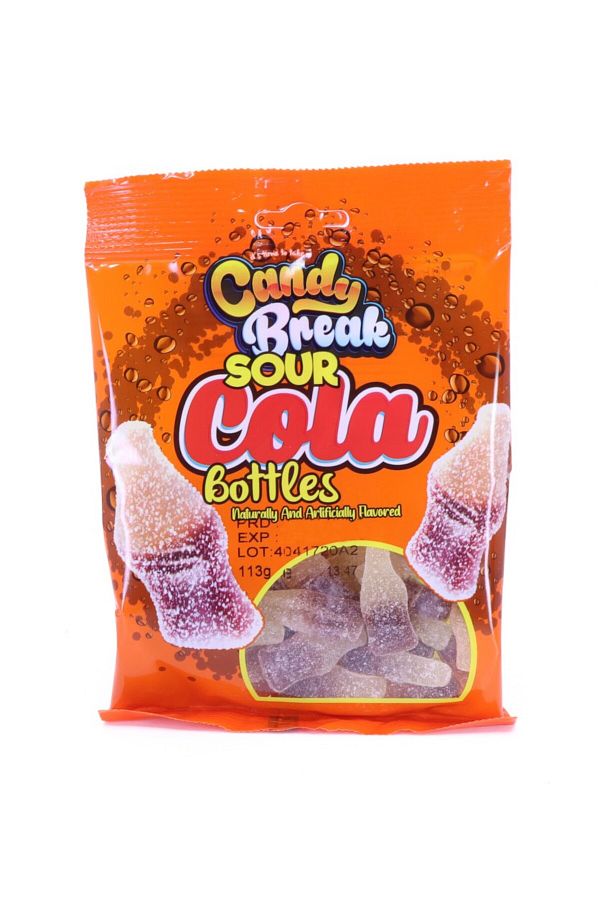 American Foods-Candy Break Sour Cola Bottles - Sour Soft Candy with Cola Flavor 113 Gr 1