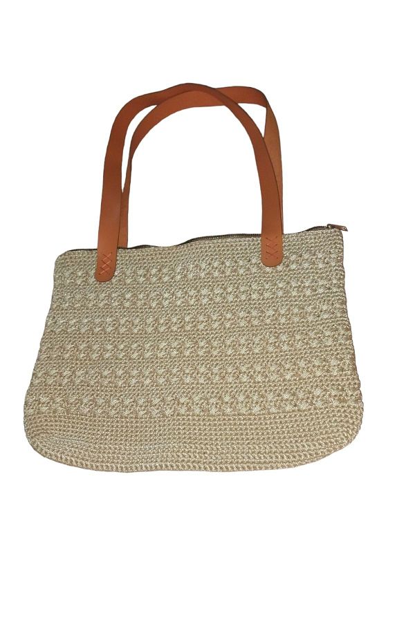 Berk Shoulder Bag Beige Ethnic pattern Trendyol
