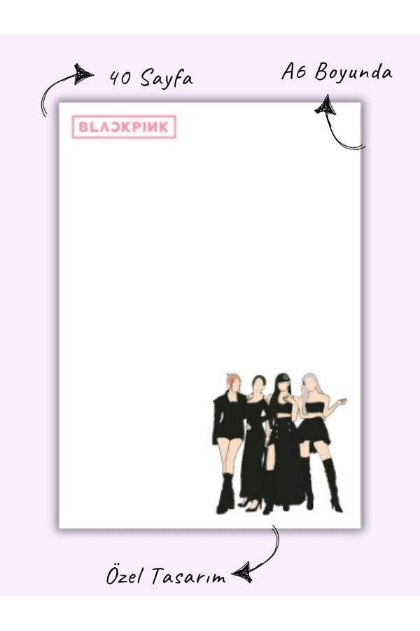 Bküp Tasarım-Blackpink 1 Memopad/ Notepad/ Notebook 1