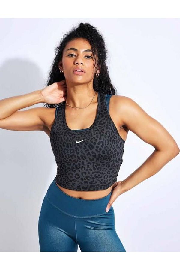Nike Dri Fit One Leopard Patterned Slim Fit Women s Tank Top Trendyol