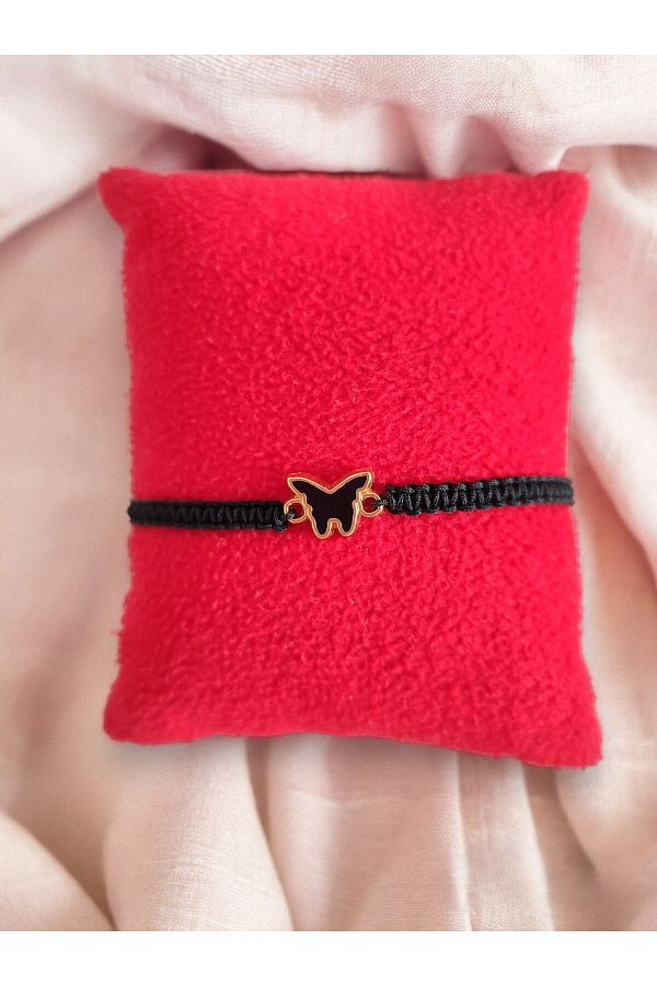Nino Store-Black Butterfly Braid Bracelet with Macrame Parachute String 1