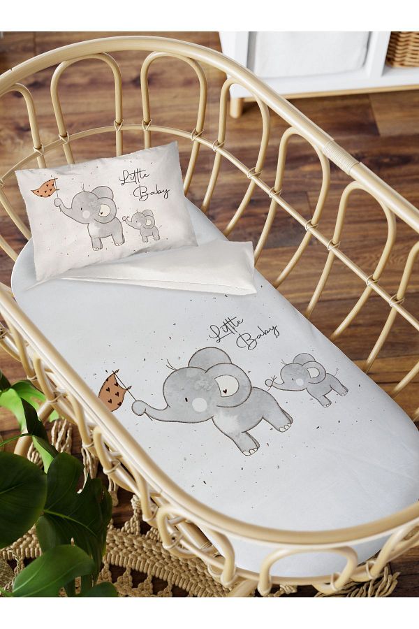 Luggi Baby Elephant Mother 3 Piece Side Crib Bedding Set Trendyol