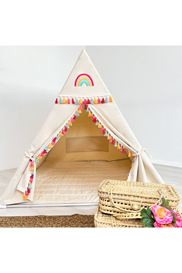 PAMUKA Kamp Çadırı Rainbow & Oyun Halısı