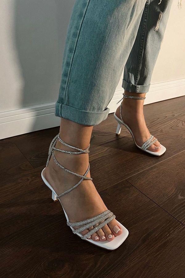 Shoes with ribbon ankle wrap deals
