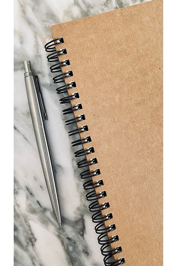 Fark Tanıtım-A5 Spiraled Unlined Notebook with Kraft Cover 100 Sheets 1