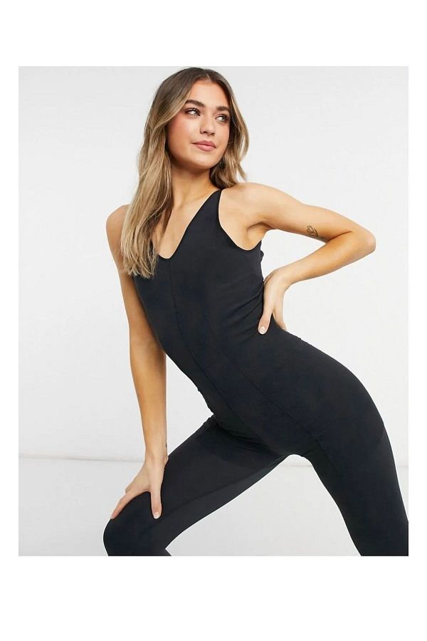 Nike Yoga Lux 7 8 Black Women s Jumpsuit Layered Jumper Trendyol