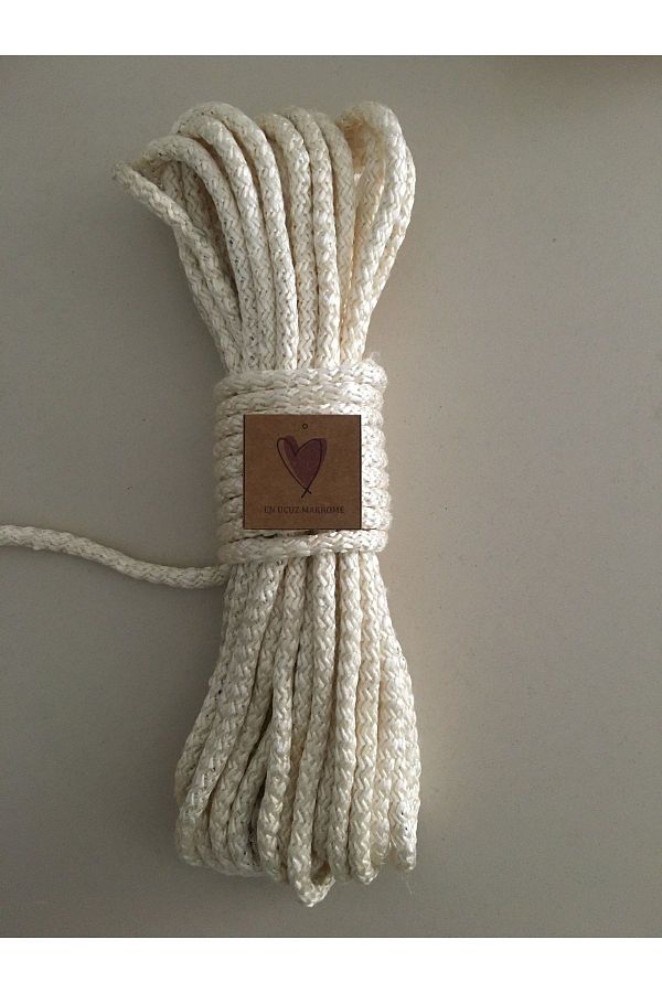Makromİps-Macrame Rope 10 m Woven Kaytan Cord Rope Suple Basket Bag Swing Hammock Rope 1