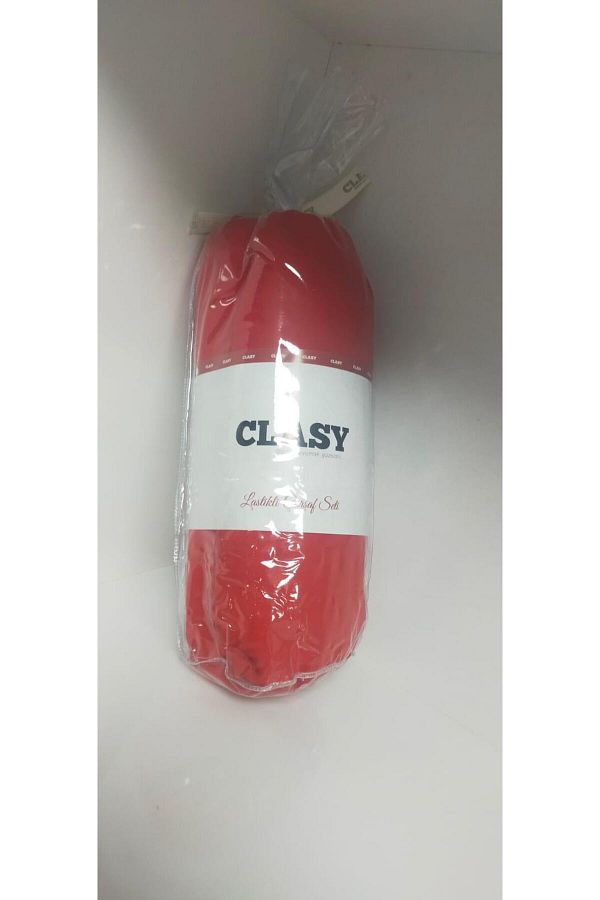 Clasy-طقم ملاءات مطاطية فردية باللون الأحمر من Ranforce 1