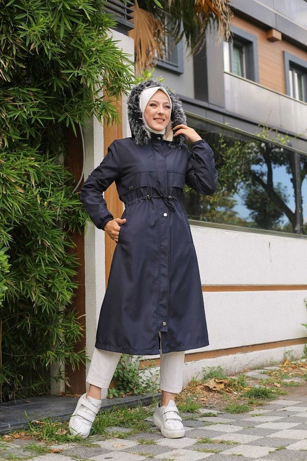 Fur lined trench coat womens new arrivals