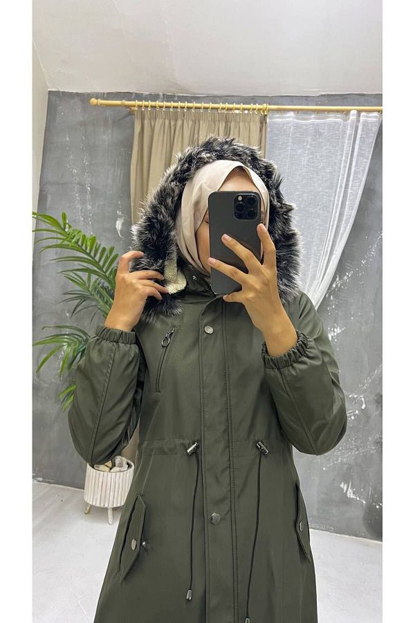 Coat with fur on inside shop