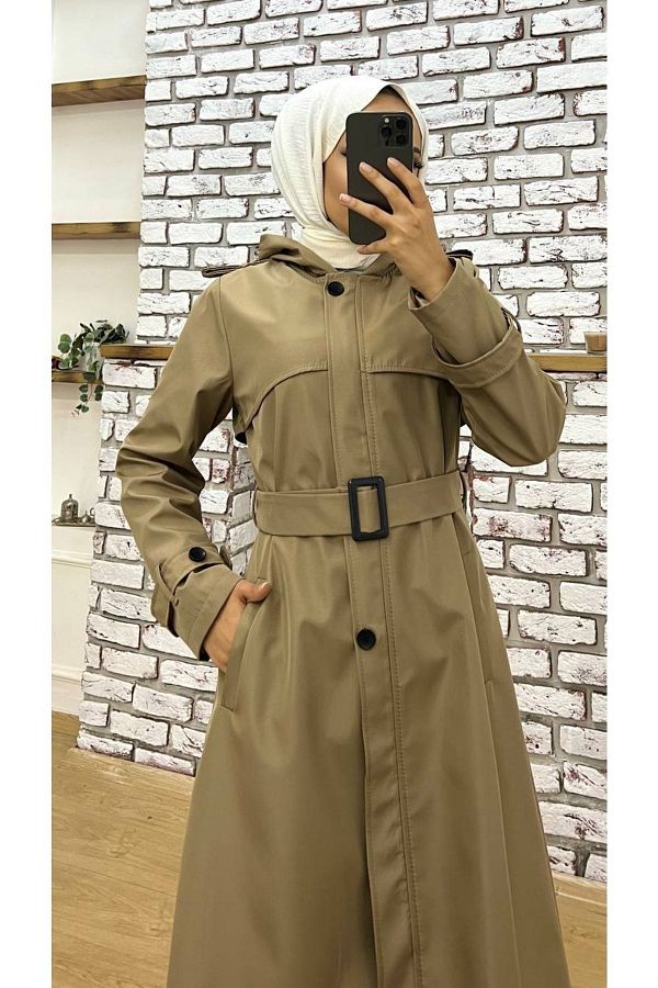 Long flowing trench coat best sale