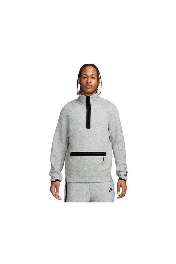 Nike Gray Men s Sweatshirts M Nk Tch Flc Hz FB7998 063 Daily Use Trendyol