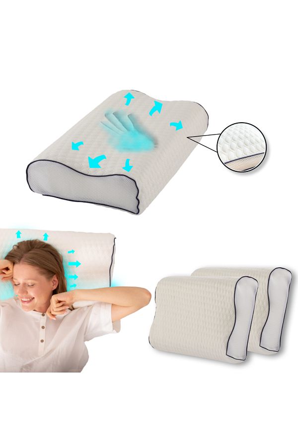 home sense-Orthopädisches Kissen, Nackenkissen bei Nackenschmerzen, maschinenwaschbares Schlafkissen für Si 1