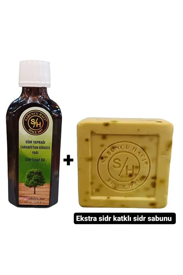 Sabuncu Hacı-Es-Sidre Original Sidr Oil and Extra Mickey Amber Set of 2 - Sidr Additive Soap 1