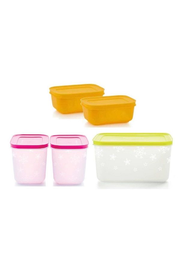Tupperware-Alaska Container 5-Piece Freezer Storage Container 2.5 Lt-1.1 Lt-450 Ml 1
