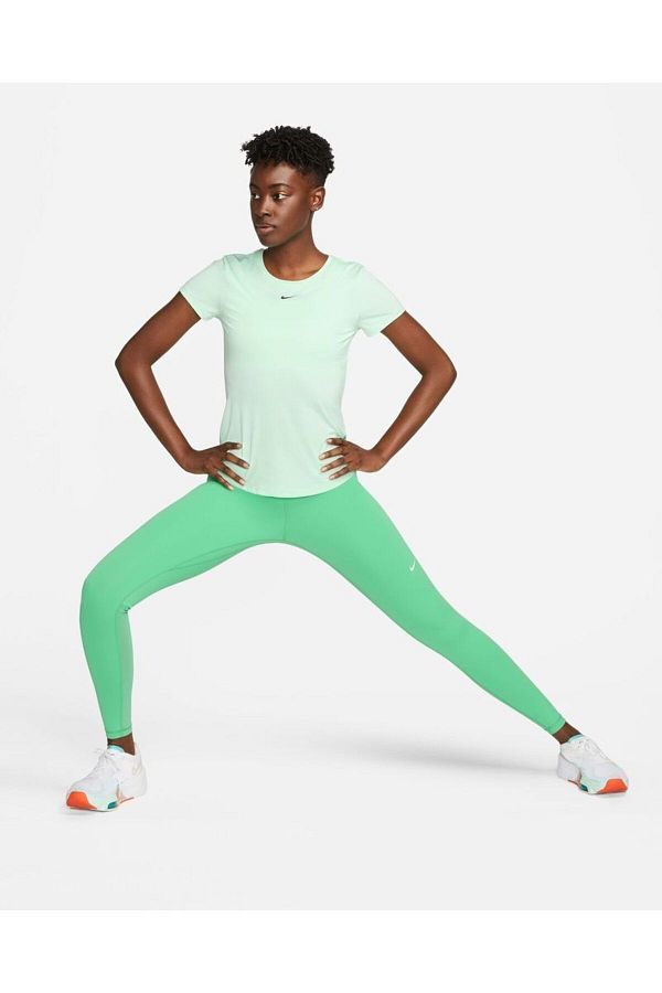 Nike Green Women s Leggings Pro Regular Waisted Mesh Panel Trendyol