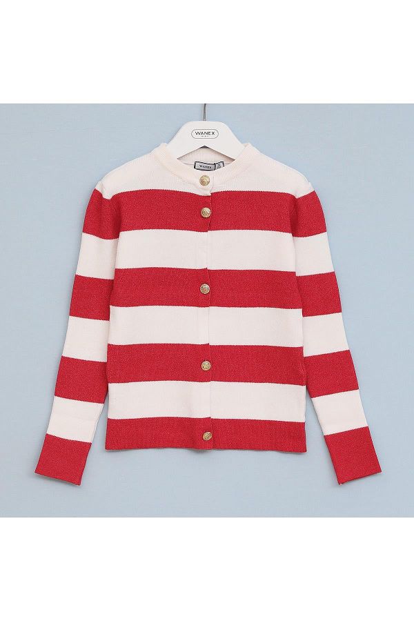 WANEX-Red Girl's Knitwear Cardigan - 23060 1