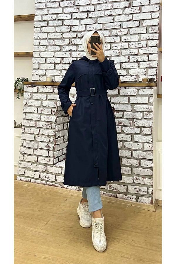 Marjinal City Long Flowing Lined Women s Trench Coat Trendyol