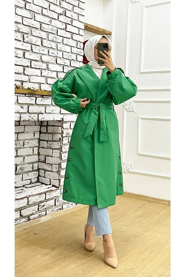Flowing trench coat deals