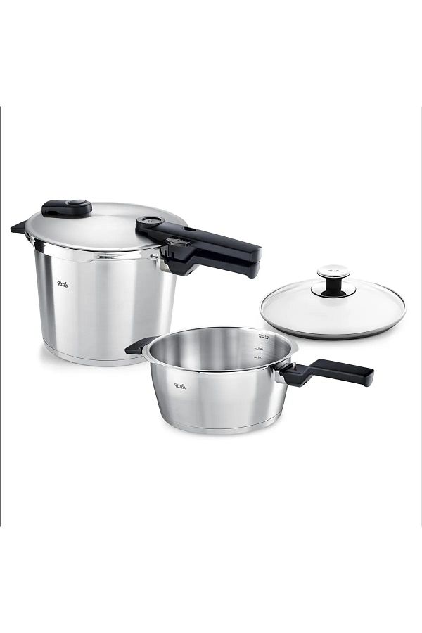 Fissler Vitaquick Premium 2 Piece Pressure Cooker Set 3.5 6 lt Glass Lid Included Trendyol