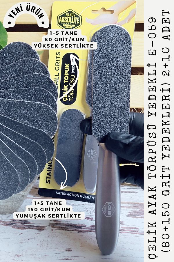Nano Absolute-Steel Heel File with Refills E-059 1