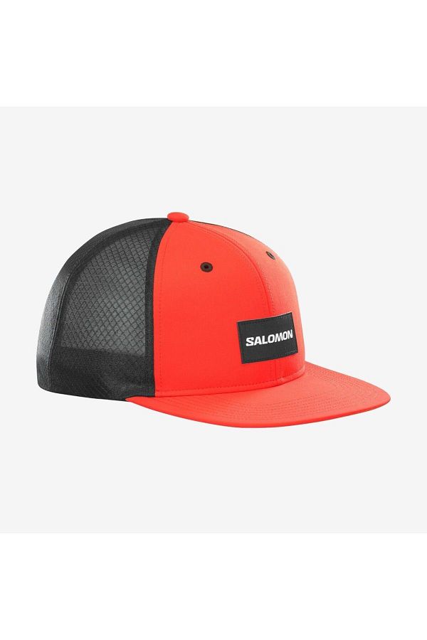 Salomon LC1680300 Red Unisex Trucker Flat Cap Hat Trendyol