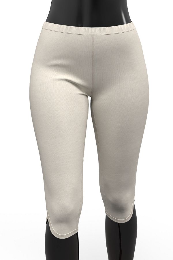 Tolin Cream Colored 100 Cotton Women s Capri Tights Piping 426 Trendyol