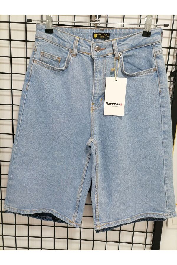 DEN KK Trend UNISEX Flexible Lycra Denim Jeans Baggy Bermuda Shorts Trendyol