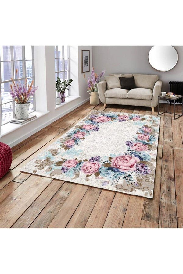 Madame Clean Home-غطاء سجادة مطاطي مخملي حريري Mk024 1